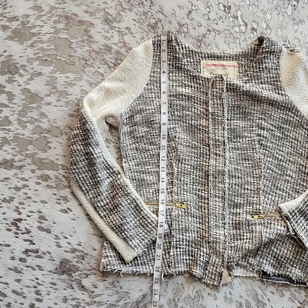 Anthropologie Cartonnier Glimmer Tweed Jacket SzM